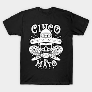 Cinco De Mayo Gothic Skull T-Shirt